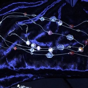 Adorable necklace and earrings set